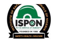 Institute of Safety Professionals of Nigeria seal
