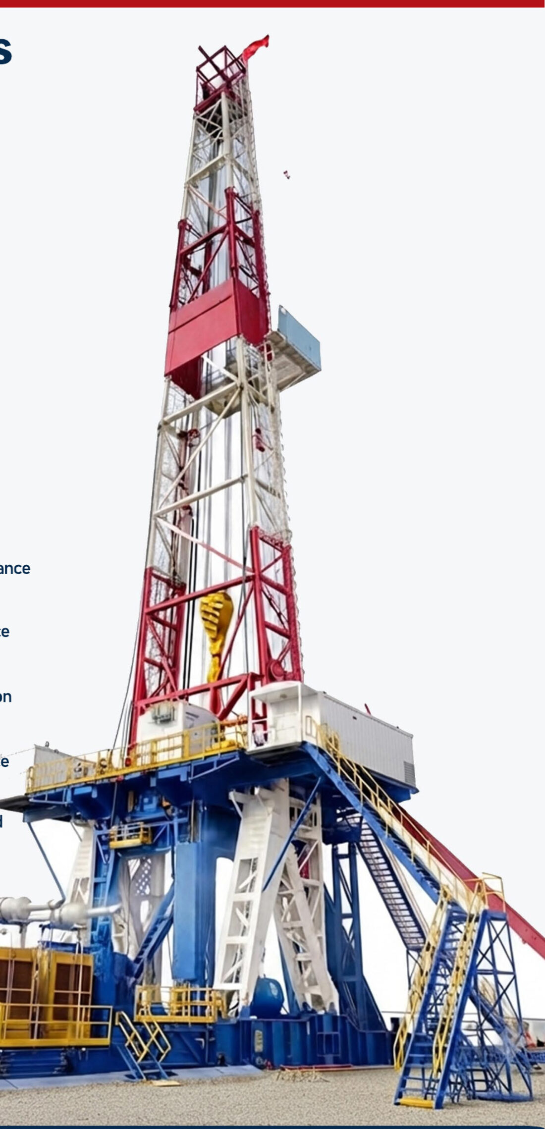 High-capacity land drilling rig used in Samnomi drilling campaigns